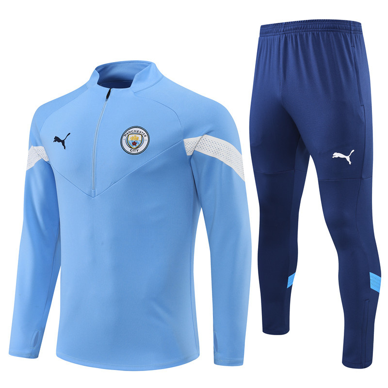 AAA Quality Manchester City 22/23 Tracksuit - Sky Blue/White